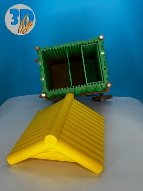 Fantasy Cabbage Market Cart Deck Box • 120+ Double‑Sleeved Cards with Removable Dice Holder • Whimsical Rolling Commander Deck Box