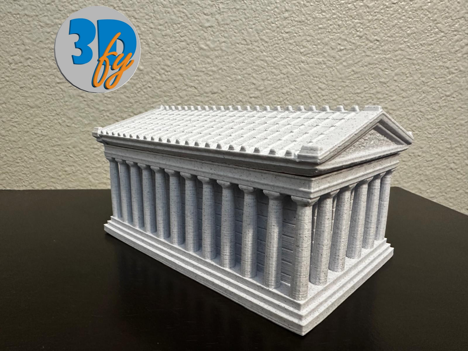 Parthenon Deck Box • 100 Double‑Sleeved Card Storage with Dice Compartment • Ancient Greece‑Inspired Commander Deck Box