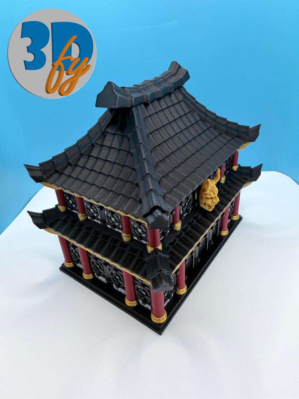 Samurai Pagoda Ninja Temple Deck Box • 100 Double‑Sleeved Commander Storage + Dice Compartment • Deck Box •Japanese Temple Card Vault