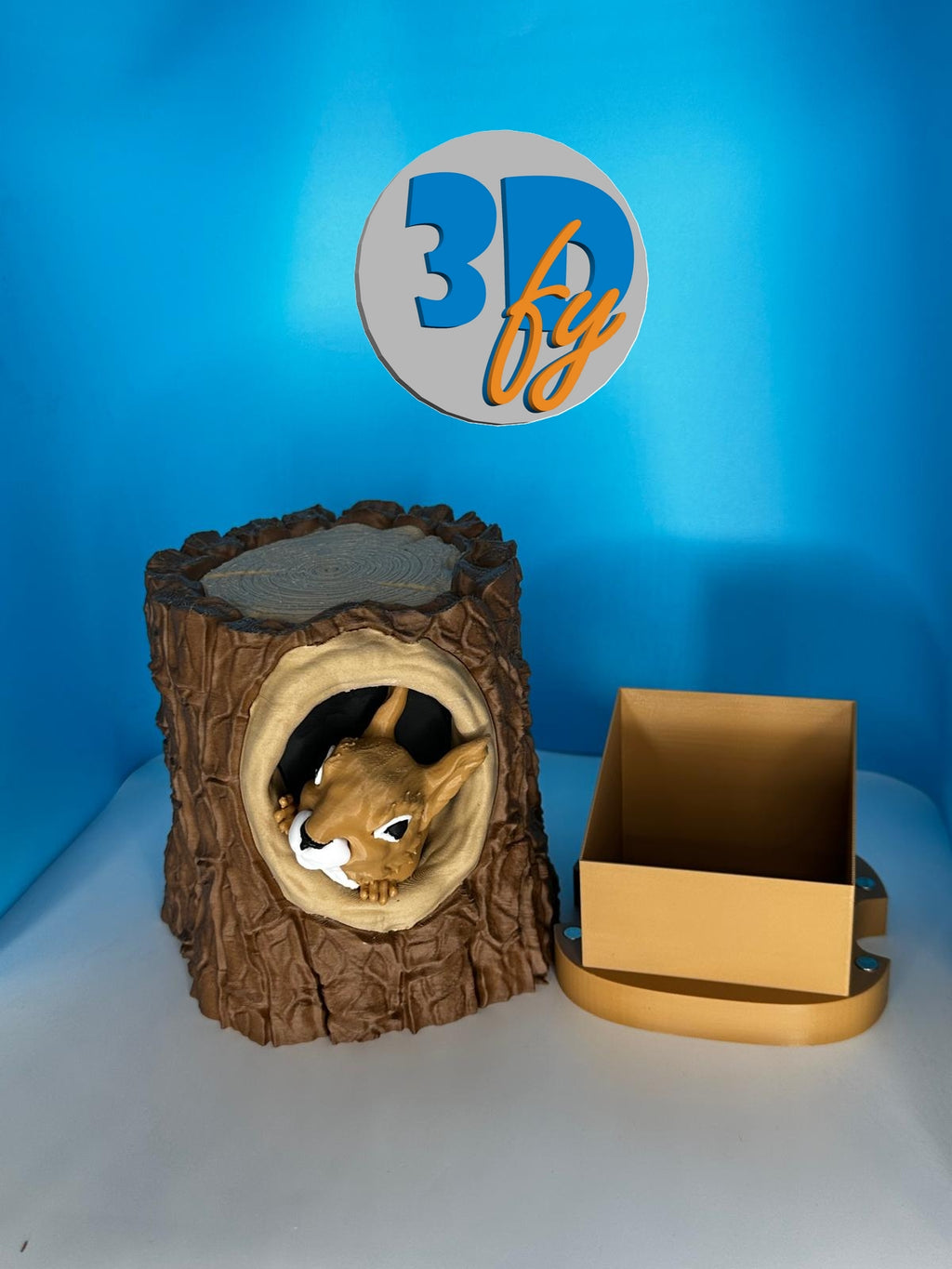 Squirrel Deck Box • 100+ Double‑Sleeved Card Storage • Woodland Fantasy Commander Deck Box