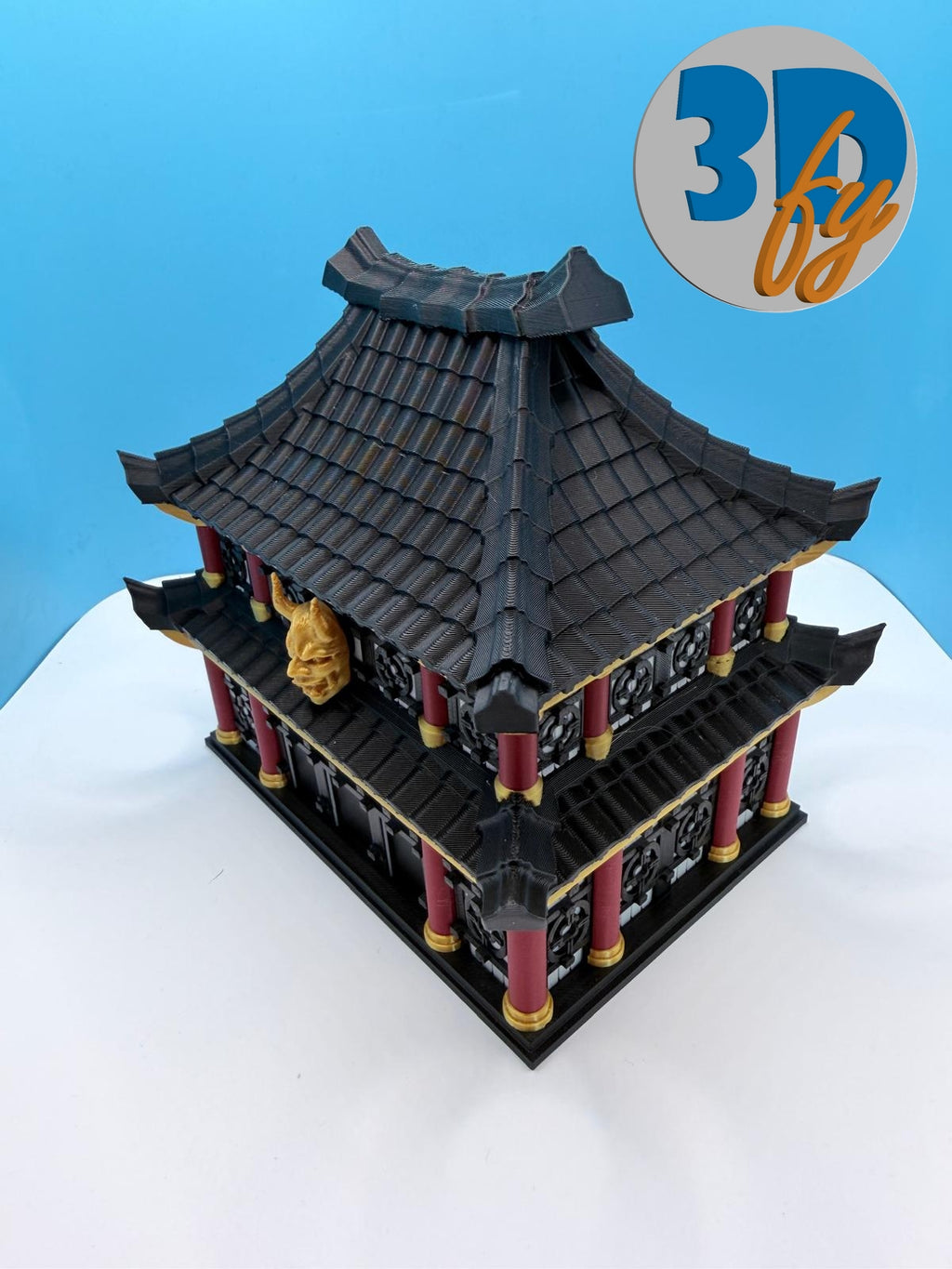 Samurai Pagoda Ninja Temple Deck Box • 100 Double‑Sleeved Commander Storage + Dice Compartment • Deck Box •Japanese Temple Card Vault