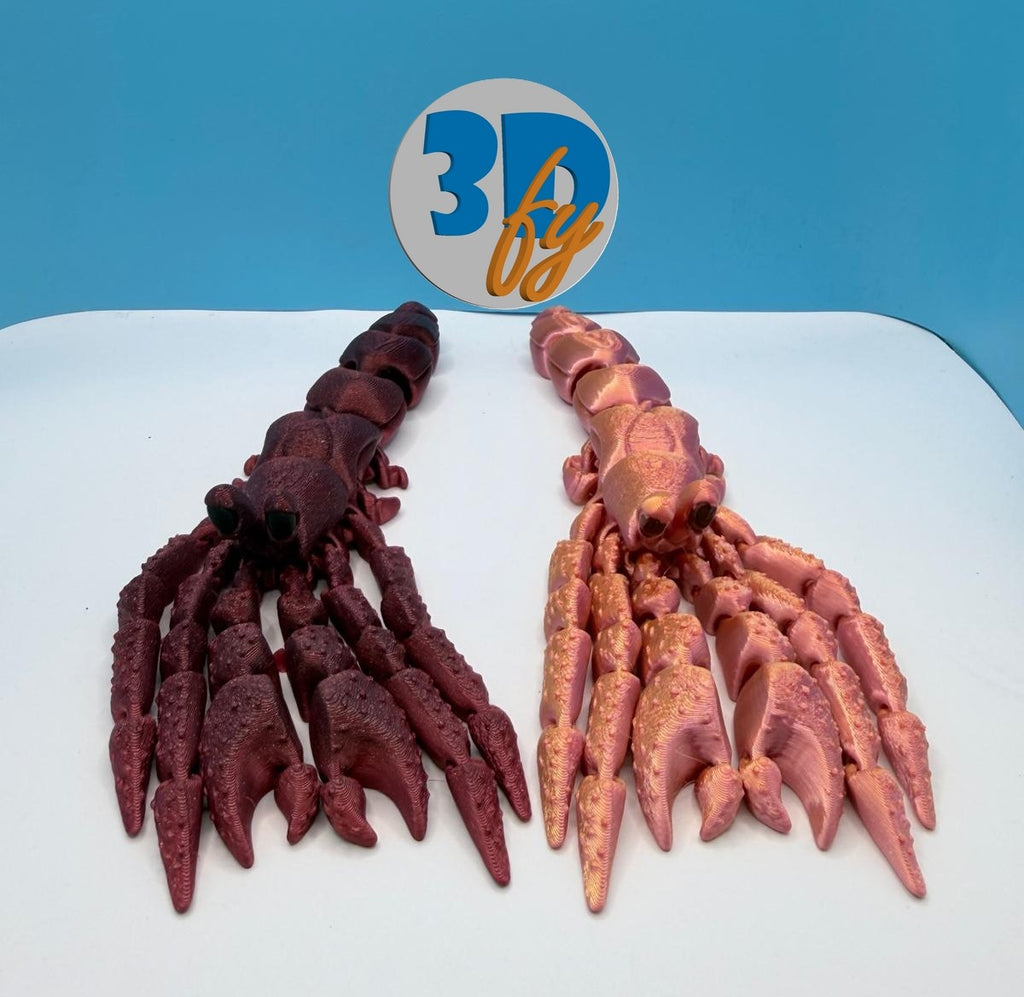 Flexi Hermit with Shell included | Articulated Crab & Shell | Ocean Animal Desk Pet | Fidget Crab Gift | Sea Creature Collectible | Full Set