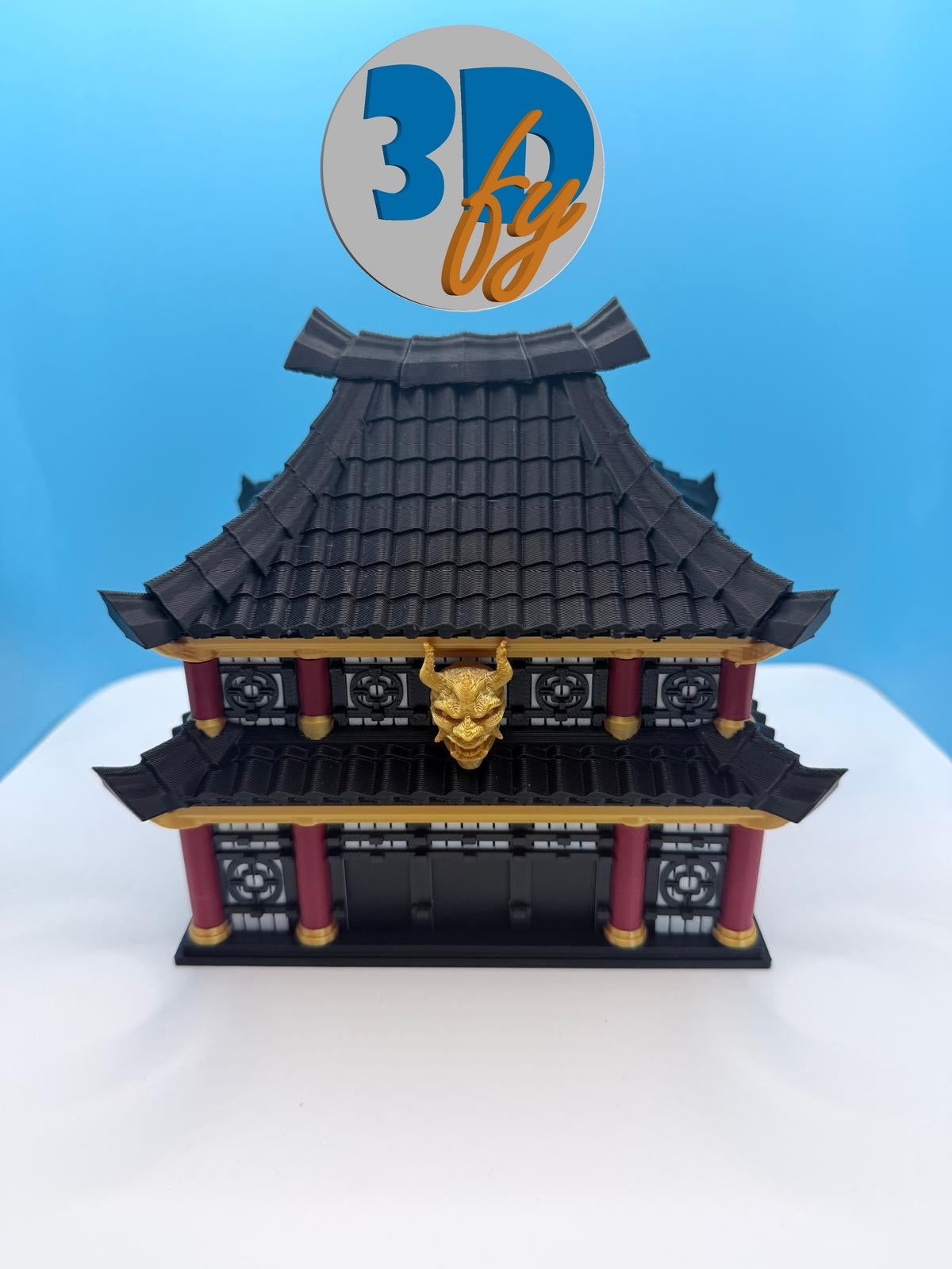 Samurai Pagoda Ninja Temple Deck Box • 100 Double‑Sleeved Commander Storage + Dice Compartment • Deck Box •Japanese Temple Card Vault