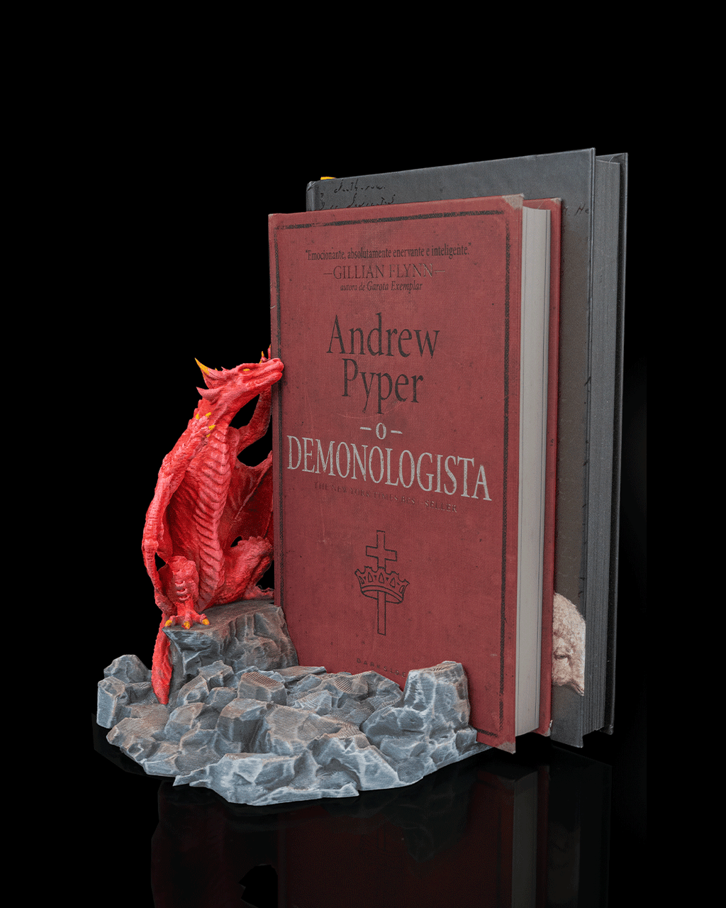 Crimson Dragon Book Stand – Fantasy 3D Printed Book Holder