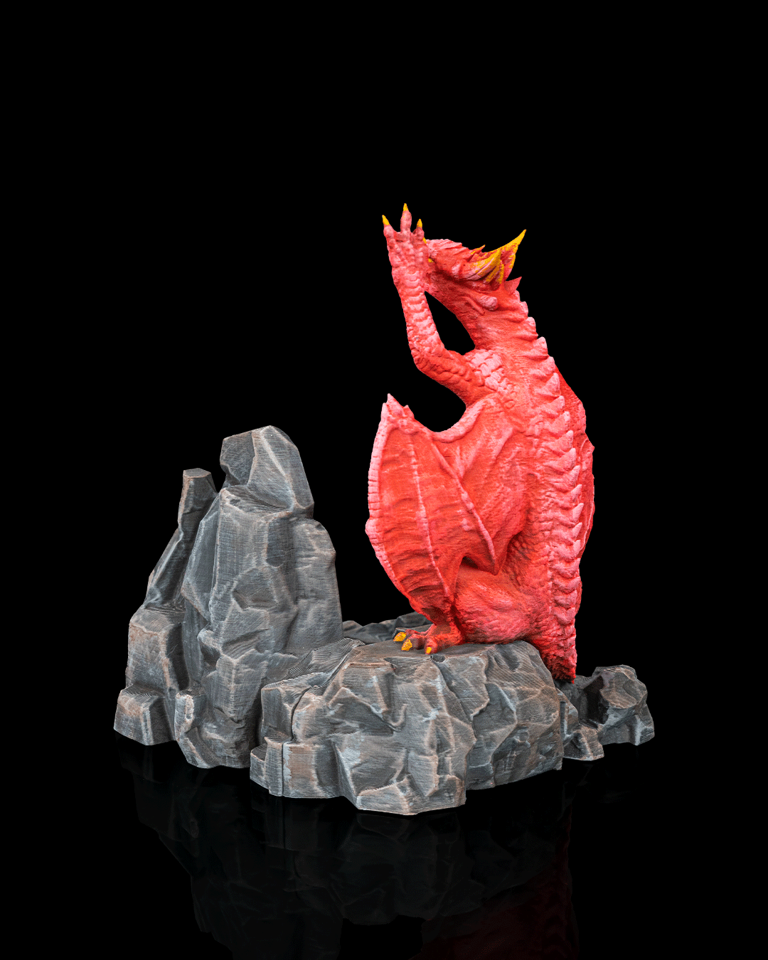Crimson Dragon Book Stand – Fantasy 3D Printed Book Holder
