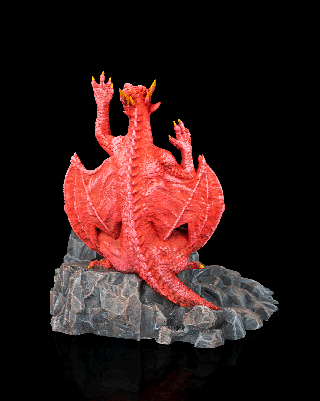 Crimson Dragon Book Stand – Fantasy 3D Printed Book Holder