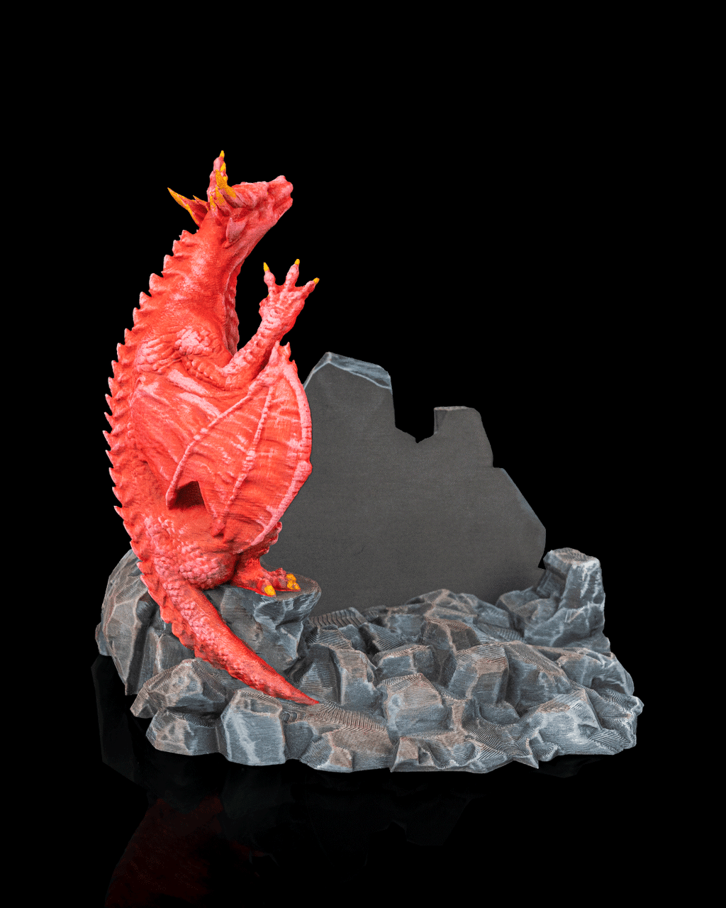 Crimson Dragon Book Stand – Fantasy 3D Printed Book Holder