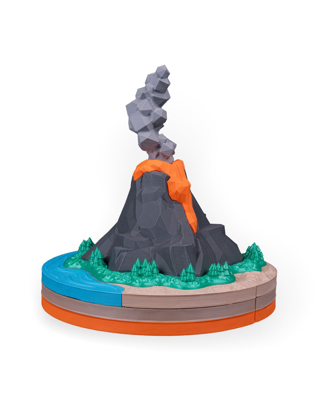 Inside a Volcano – 3D Printed Volcano Cross‑Section Model