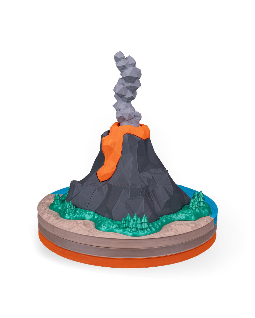 Inside a Volcano – 3D Printed Volcano Cross‑Section Model