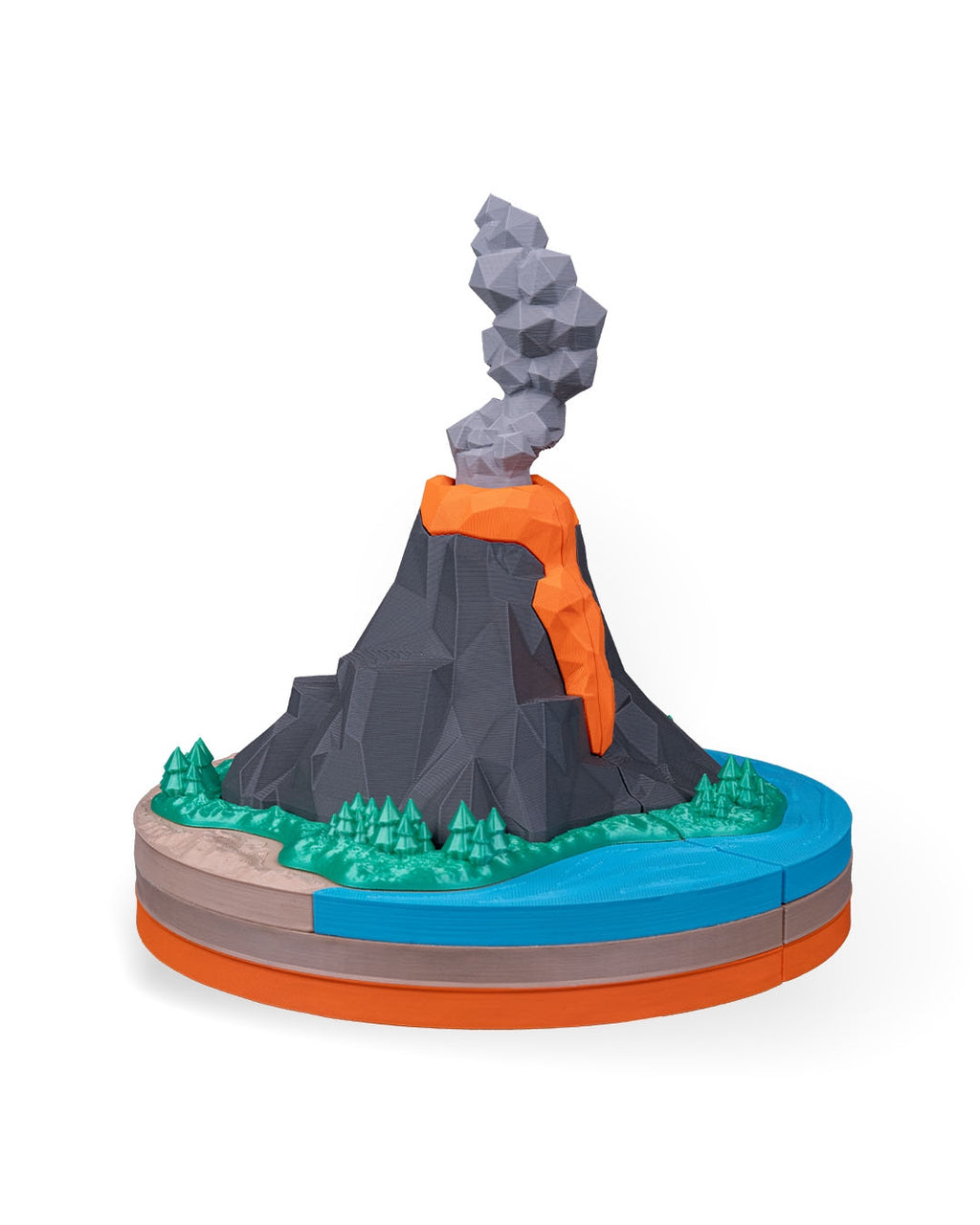 Inside a Volcano – 3D Printed Volcano Cross‑Section Model