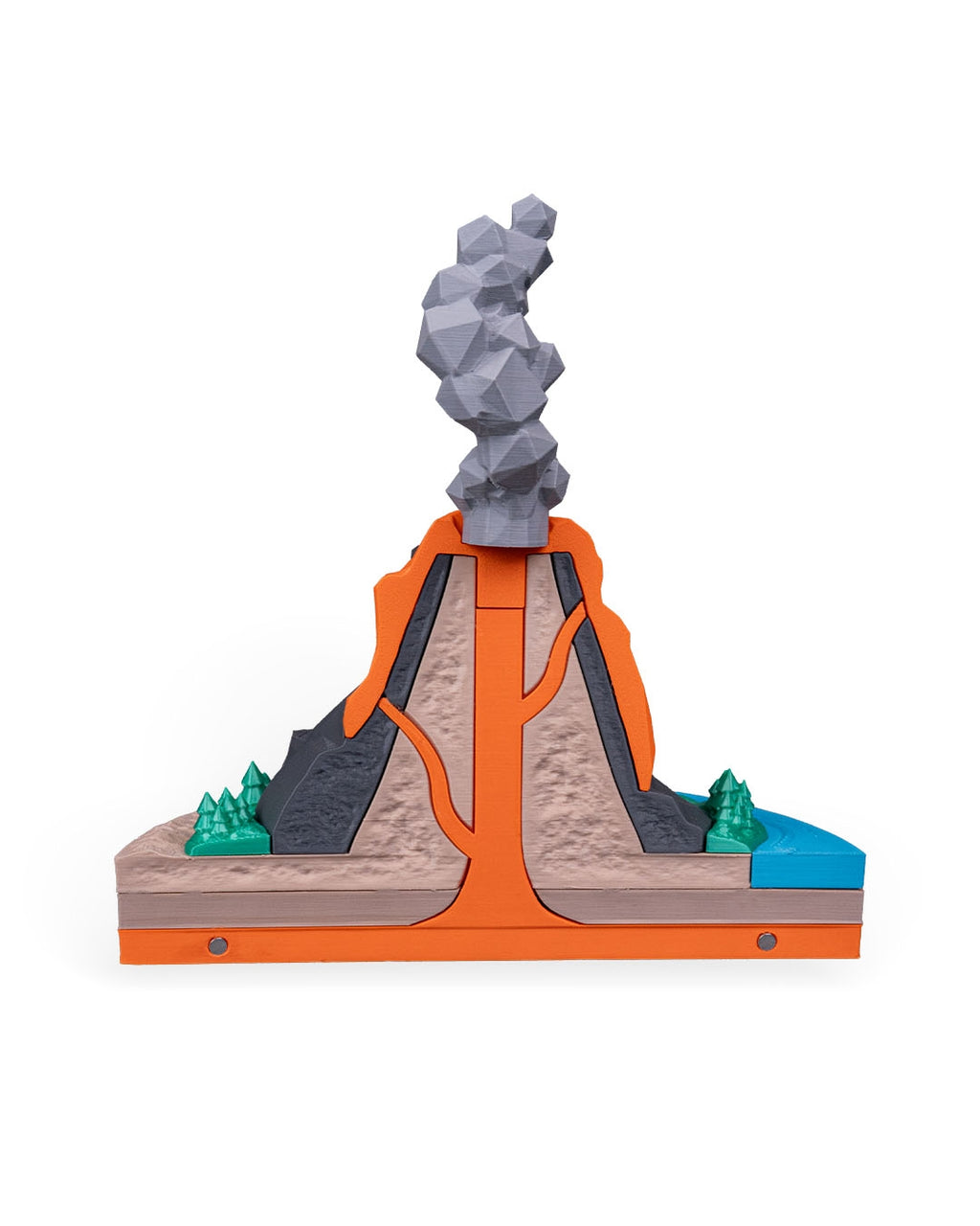 Inside a Volcano – 3D Printed Volcano Cross‑Section Model