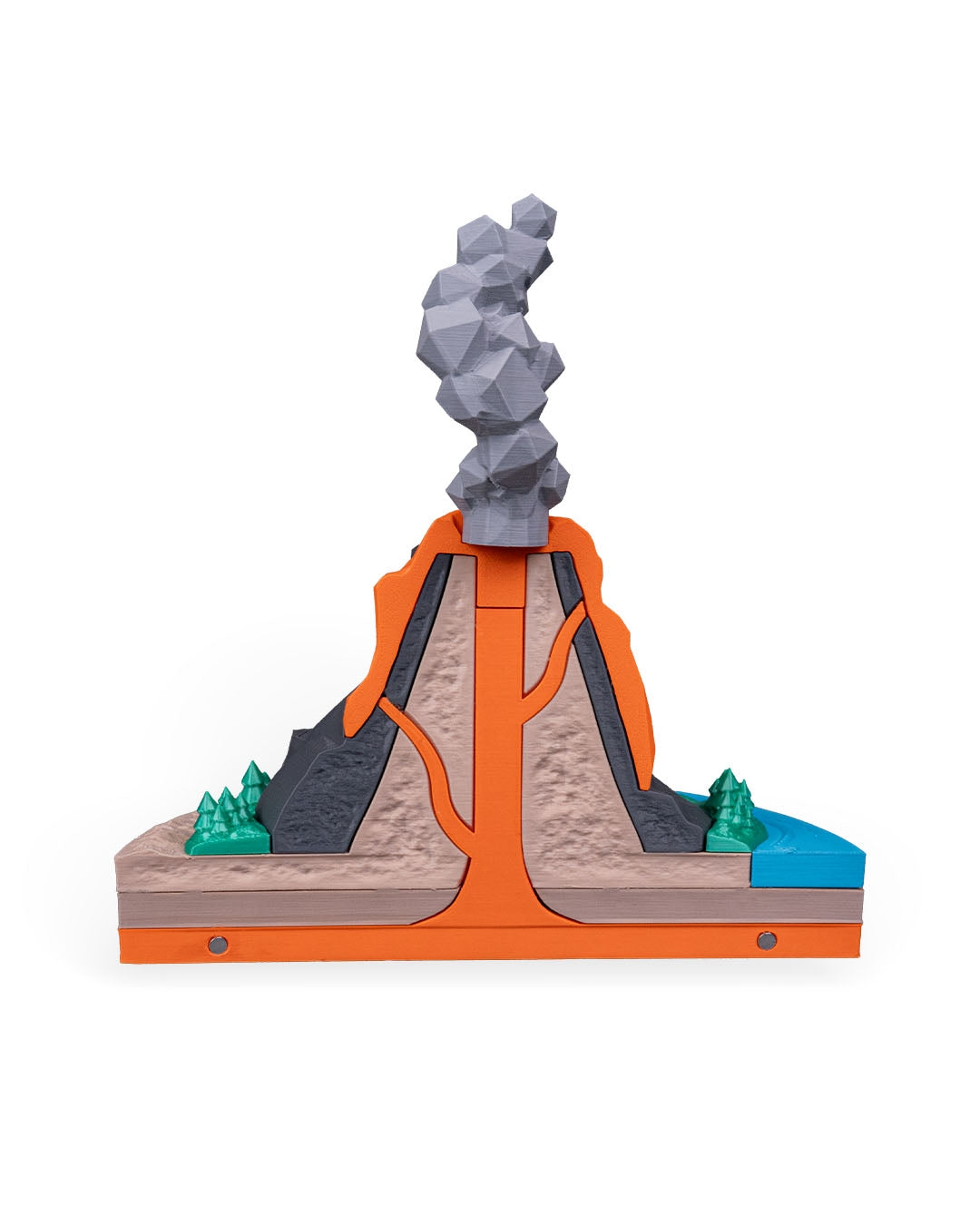 Inside a Volcano – 3D Printed Volcano Cross‑Section Model
