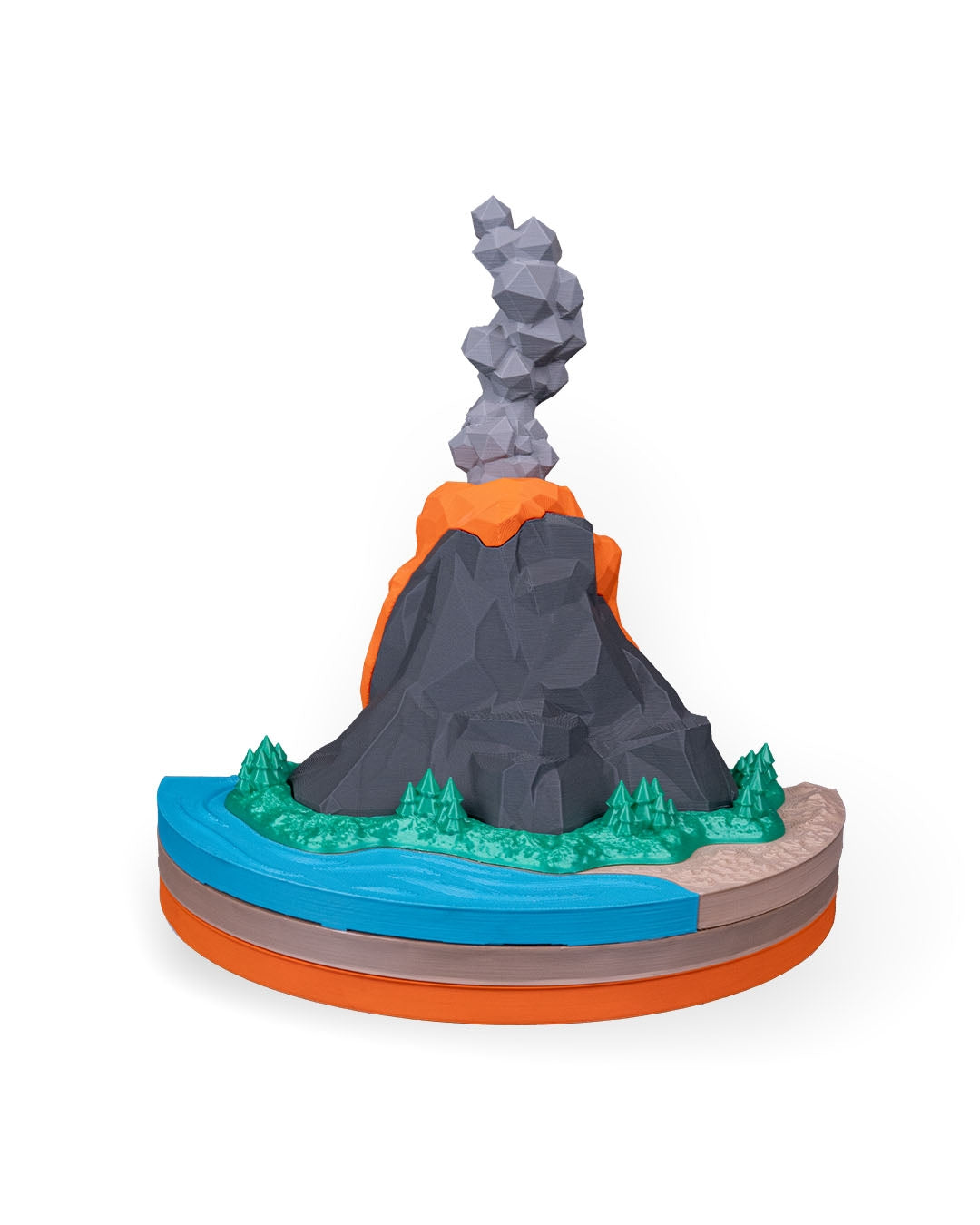 Inside a Volcano – 3D Printed Volcano Cross‑Section Model