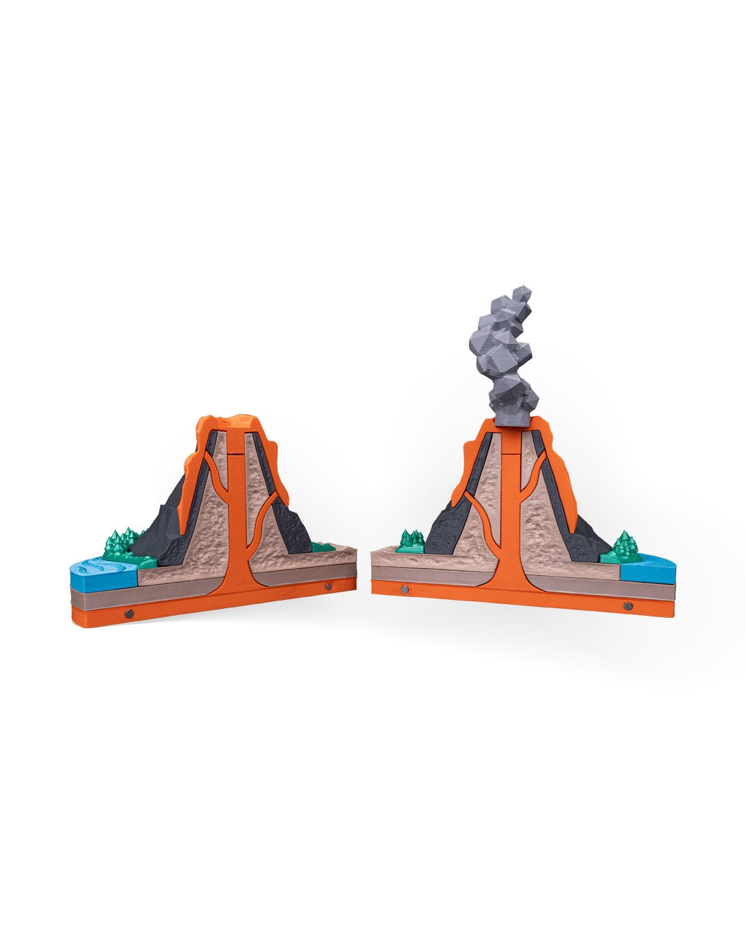 Inside a Volcano – 3D Printed Volcano Cross‑Section Model