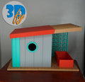 Midcentury Modern Birdhouse – Stylish Outdoor Decor for Birds