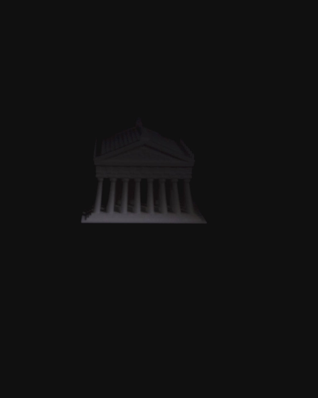 The Parthenon – 3D Printed Architectural Model with Removable Roof