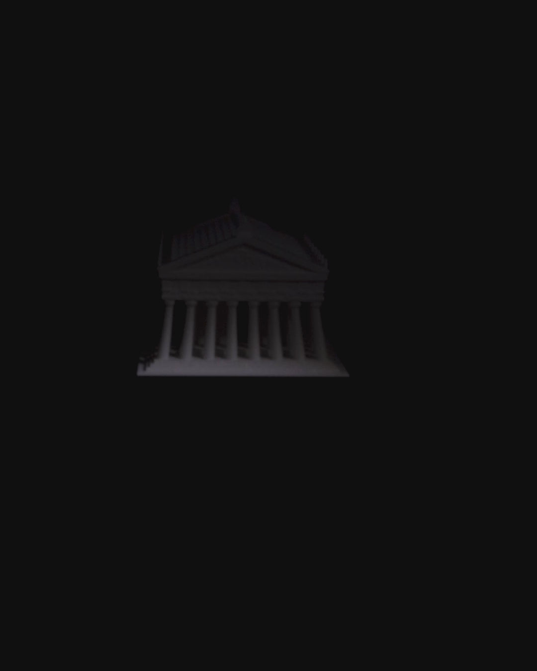 The Parthenon – 3D Printed Architectural Model with Removable Roof