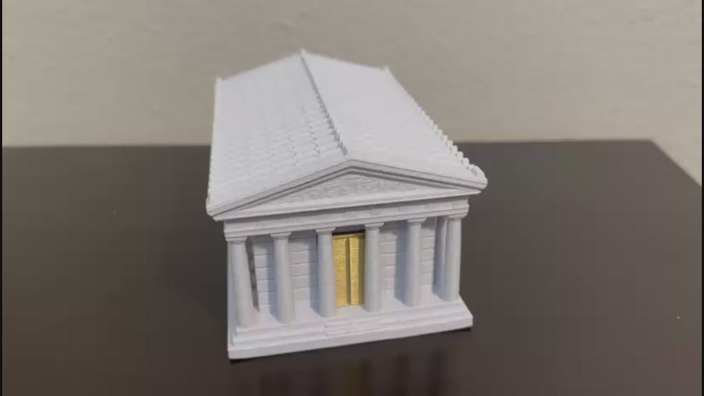 Parthenon Deck Box • 100 Double‑Sleeved Card Storage with Dice Compartment • Ancient Greece‑Inspired Commander Deck Box